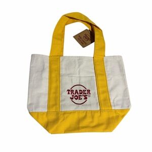 Trader Joe's Mini Canvas Tote Bag - Multiple Color Options NWT